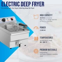 Friggitrice Elettrica Professionale In Acciaio Inox Con Zona Fredda 230 V 10 L -Rowenta Negozio 14895715 3