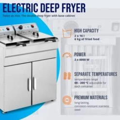 Friggitrice Elettrica Con Armadietto 2 X 16 Litri Acciaio Inox 2 X 6.000 Watt -Rowenta Negozio 14895736 3