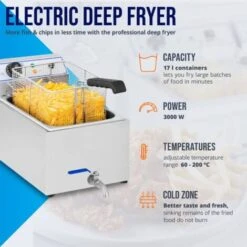 Friggitrice Elettrica Con Capacità 17 Litri 3000 Watt Acciaio Inox 60-200 °C -Rowenta Negozio 14896923 3