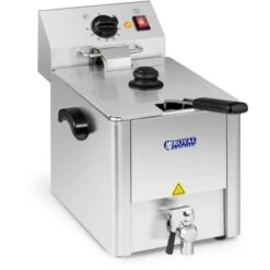 Friggitrice Elettrica Inox Professionale + Rubinetto/3250W Zona Fredda 13Litri