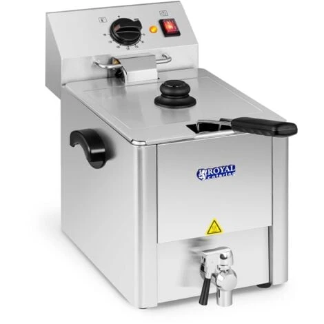 Friggitrice Elettrica Inox Professionale + Rubinetto/3250W Zona Fredda 13Litri 1 Friggitrice Elettrica Inox Professionale + Rubinetto/3250W Zona Fredda 13Litri