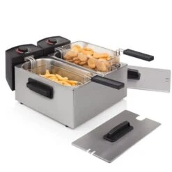 Friggitrice Elettrica Princess Doppia Vasca 2 Cestelli Potenza 2x1800 Watt