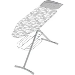 Colombo Asse Stiro TURBO 120x44 Regolabile In 6 Posizioni Di Altezza, Poggiaferro Portacaldaia Con Inserti In Silicone, Portagrucce, Griglia Portabiancheria Rinforzata