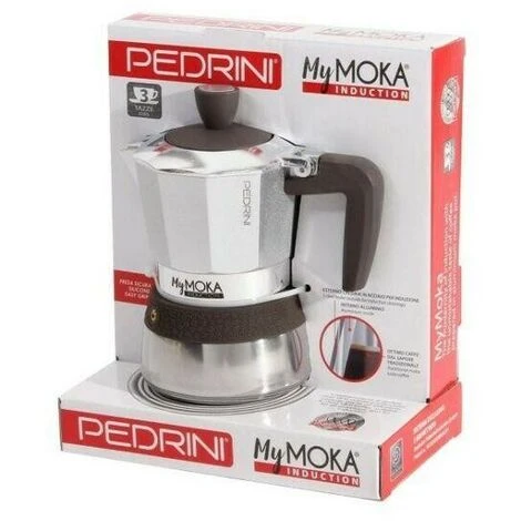 PEDRINI MY MOKA CAFFETTIERA 2 TAZZE INDUZIONE ACCIAIO INOX SILICONE 3 PEDRINI MY MOKA CAFFETTIERA 2 TAZZE INDUZIONE ACCIAIO INOX SILICONE - immagine 3