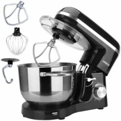 AREBOS Robot Da Cucina 1500W 6L In Acciaio Inox 6 Gradini Silenzioso Nero