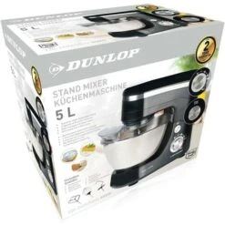 Dunlop Impastatrice Planetaria Ciotola Acciaio 5 LT Impastatore Robot Nero 800W 3 Ganci -Rowenta Negozio 26978756 5