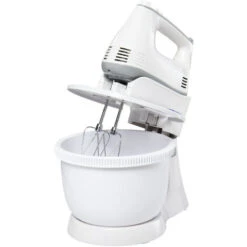 HOMCOM Impastatrice Planetaria Mixer Elettrico A Mano 6 Velocità, Ciotola 3.4L