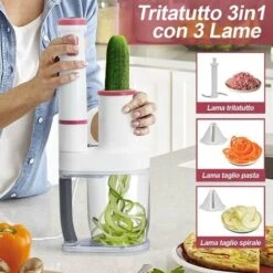Frullatore Immersione Lame Acciaio 600W Sbattitore Tritatutto E Taglia Verdure -Rowenta Negozio 37236709 2