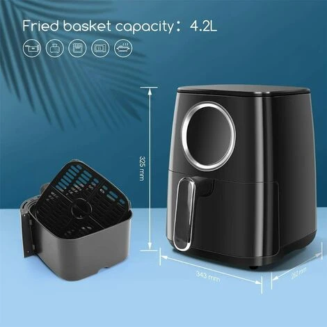 FRIGGITRICE AD ARIA 4.2 LT FRIGGE CUOCE 1400 W 3 FRIGGITRICE AD ARIA 4.2 LT FRIGGE CUOCE 1400 W - immagine 3