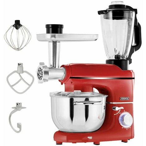 AREBOS 6 In1 Robot Da Cucina 1500 W Macchina Per Pasta Tritacarne 5,5 L 1 AREBOS 6 In1 Robot Da Cucina 1500 W Macchina Per Pasta Tritacarne 5,5 L