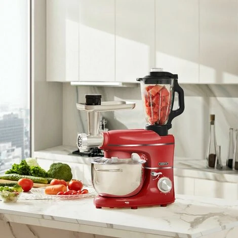 AREBOS 6 In1 Robot Da Cucina 1500 W Macchina Per Pasta Tritacarne 5,5 L 2 AREBOS 6 In1 Robot Da Cucina 1500 W Macchina Per Pasta Tritacarne 5,5 L - immagine 2