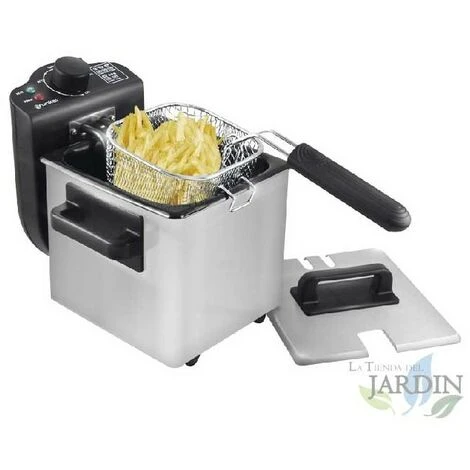 Friggitrice Elettrica Grunkel Capacità 1,5 Litri. Potenza 1000 W. Acciaio Inossidabile 1 Friggitrice Elettrica Grunkel Capacità 1,5 Litri. Potenza 1000 W. Acciaio Inossidabile