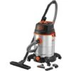 Black & Decker BIDONE ASPIRATUTTO BLACK+DECKER 30LT ACCIAIO CON ACCESSORI