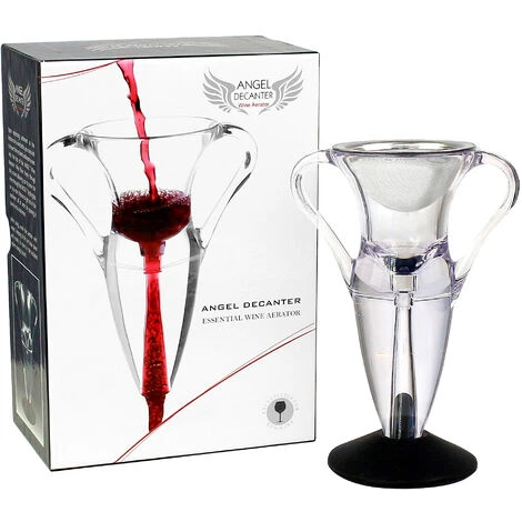 Todeco Decanter Per Vino, Aeratore Vino Rosso - Scatola: Pacco Regalo - Materiale: Acrilico - Con Anse 1 Todeco Decanter Per Vino, Aeratore Vino Rosso - Scatola: Pacco Regalo - Materiale: Acrilico - Con Anse