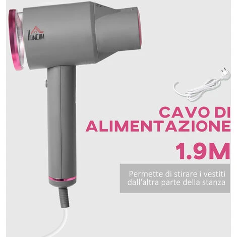 HOMCOM Ferro Da Stiro Verticale, Stiratrice A Vapore Regolabile Con Accessori Inclusi, Pieghevole, Portatile E Da Viaggio 5 HOMCOM Ferro Da Stiro Verticale, Stiratrice A Vapore Regolabile Con Accessori Inclusi, Pieghevole, Portatile E Da Viaggio - immagine 5