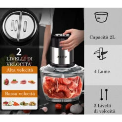 Frullatore Tritatutto Elettrico Da Cucina 2L Tritacarne Con Ciotola 800W SK-7025 -Rowenta Negozio 58125913 4