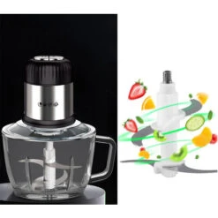 Frullatore Tritatutto Elettrico Da Cucina 2L Tritacarne Con Ciotola 800W SK-7025 -Rowenta Negozio 58125913 5