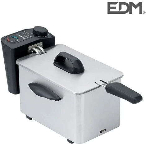 Friggitrice In Acciaio Inox 2000w 2,5 L. 17,5x35,5x21,5cm Edm 1 Friggitrice In Acciaio Inox 2000w 2,5 L. 17,5x35,5x21,5cm Edm