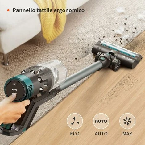 ULTENIC U11 Pro - Aspirapolvere Senza Fili U11 Pro, 25000Pa, Scopa Elettrica Potente Con Display Touch, Autonomia 50 Minuti, Boost Tappeto, 4 Spazzole Per Pavimento, Tappeto, Tenda, Peli Animali 2 ULTENIC U11 Pro - Aspirapolvere Senza Fili U11 Pro, 25000Pa, Scopa Elettrica Potente Con Display Touch, Autonomia 50 Minuti, Boost Tappeto, 4 Spazzole Per Pavimento, Tappeto, Tenda, Peli Animali - immagine 2