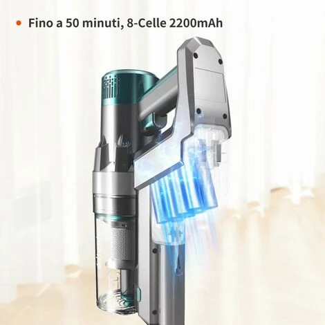 ULTENIC U11 Pro - Aspirapolvere Senza Fili U11 Pro, 25000Pa, Scopa Elettrica Potente Con Display Touch, Autonomia 50 Minuti, Boost Tappeto, 4 Spazzole Per Pavimento, Tappeto, Tenda, Peli Animali 3 ULTENIC U11 Pro - Aspirapolvere Senza Fili U11 Pro, 25000Pa, Scopa Elettrica Potente Con Display Touch, Autonomia 50 Minuti, Boost Tappeto, 4 Spazzole Per Pavimento, Tappeto, Tenda, Peli Animali - immagine 3