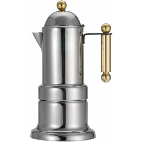 Caffettiera Con Piano Cottura In Acciaio Inossidabile Da 4 Tazze Pentola Per Caffè Espresso Durevole Pentola Per Moka In Argento Con Valvola Di Sicurezza 1 Caffettiera Con Piano Cottura In Acciaio Inossidabile Da 4 Tazze Pentola Per Caffè Espresso Durevole Pentola Per Moka In Argento Con Valvola Di Sicurezza