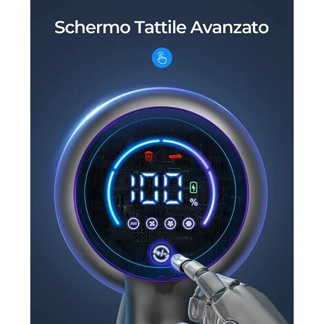 Laresar Scopa Elettrica Senza Fili, 400W/33000pa Aspirapolvere Senza Fili Potente Con Display Touch, Autonomia 50 Minuti, Anti-Avvolgimento Aspirapolvere Senza Fili, Pulizia Dei Bordi, 1.5L【Elite 3】 3 Laresar Scopa Elettrica Senza Fili, 400W/33000pa Aspirapolvere Senza Fili Potente Con Display Touch, Autonomia 50 Minuti, Anti-Avvolgimento Aspirapolvere Senza Fili, Pulizia Dei Bordi, 1.5L【Elite 3】 - immagine 3