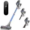 HONITURE S12 Scopa Elettrica Senza Fili,33Kpa Aspirapolvere Senza Fili Potente Con Display, Autonomia 55 Minuti,1,2L Capacità, Regolazione A 5 Livelli,Scope Elettriche Senza