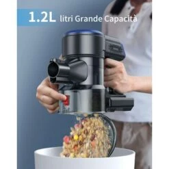 HONITURE S12 Scopa Elettrica Senza Fili,33Kpa Aspirapolvere Senza Fili Potente Con Display, Autonomia 55 Minuti,1,2L Capacità, Regolazione A 5 Livelli,Scope Elettriche Senza -Rowenta Negozio 63921494 4