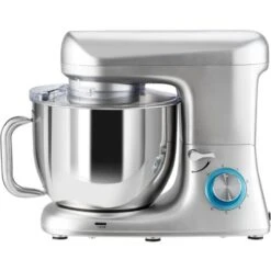 RELAX4LIFE Impastatrice Planetaria 1400W, Robot Da Cucina Professionale 4,5L Con 6 Velocità, Protezione Surriscaldamento, Mixer Elettrico Multifunzionale Con 3 Accessori (Argento) -Rowenta Negozio 67415495 3