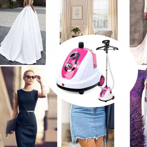 Stiratore Verticale A Vapore Rosa 1700W, Ferro Da Stiro Professionale Stiratore A Vapore 4 Stiratore Verticale A Vapore Rosa 1700W, Ferro Da Stiro Professionale Stiratore A Vapore - immagine 4