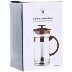 Caffettiera A Stantuffo DKD Home Decor 16 X 9 X 18,5 Cm Marrone Trasparente Acciaio Inossidabile 350 Ml Vetro Borosilicato 6 Caffettiera A Stantuffo DKD Home Decor 16 X 9 X 18,5 Cm Marrone Trasparente Acciaio Inossidabile 350 Ml Vetro Borosilicato -Rowenta Negozio 68542508 3