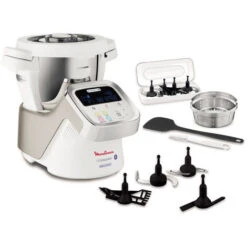 Robot Da Cucina Multifunzione 4,5l 1550w Bianco - Hf900110 - Moulinex