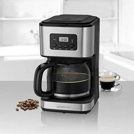 Clatronic KA 3642 Macchina Per Caffè Con Filtro Per 12 14 Tazze, 1,5 L, Acciaio Inossidabile, Timer, Inox Nero 3 Clatronic KA 3642 Macchina Per Caffè Con Filtro Per 12 14 Tazze, 1,5 L, Acciaio Inossidabile, Timer, Inox Nero - immagine 3