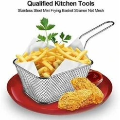 Cestello Per Friggitrice A Filo Metallico Da 8 Pezzi, Mini Patatine In Acciaio Inossidabile Cestini Per Friggere Display Per Alimenti Setaccio Per Patate Strumento Di Cottura Ideale -Rowenta Negozio 71373246 3