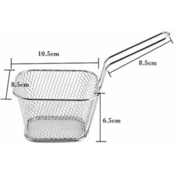 Cestello Per Friggitrice A Filo Metallico Da 8 Pezzi, Mini Patatine In Acciaio Inossidabile Cestini Per Friggere Display Per Alimenti Setaccio Per Patate Strumento Di Cottura Ideale -Rowenta Negozio 71373246 5
