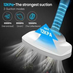 Aspirapolvere A Stick Senza Sacchetto Senza Fili 12000Pa Con Luce LED Anteriore 6000mAh Autonomia Della Batteria 30 Min Carica 4-5h -Rowenta Negozio 72178591 3