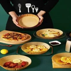 100PZ Carta Pergamena Fodera Per Friggitrice Ad Aria, Fodera Di Carta Usa E Getta Per Friggitrice Ad Aria,Carta Da Forno Per Padelle, Forno E Friggitrice Ad Aria Calda (Marrone 100PZ)164.5cm 9 100PZ Carta Pergamena Fodera Per Friggitrice Ad Aria, Fodera Di Carta Usa E Getta Per Friggitrice Ad Aria,Carta Da Forno Per Padelle, Forno E Friggitrice Ad Aria Calda (Marrone 100PZ)164.5cm -Rowenta Negozio 74550404 5