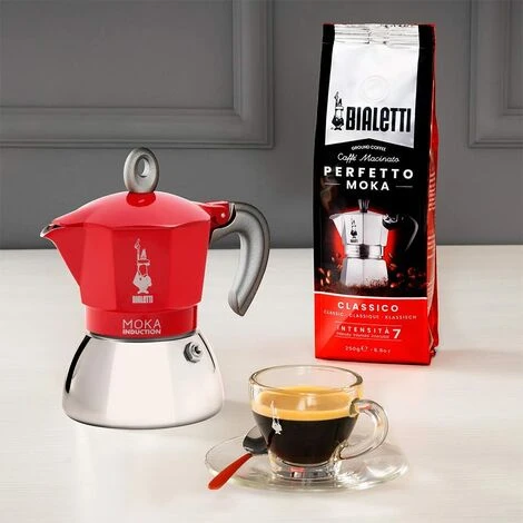 Caffettiera Moka Macchinetta Per Preparare Il Caffè Bialetti Induction Rossa Capacità 2 Tazze 3 Caffettiera Moka Macchinetta Per Preparare Il Caffè Bialetti Induction Rossa Capacità 2 Tazze - immagine 3
