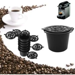 6 Pezzi Riutilizzabili Tazza Di Capsule Di Caffè Con Cucchiaio Pennello Nero Ricaricabile Capsule Di Caffè Ricarica Filtro Stoviglie Regalo 9 6 Pezzi Riutilizzabili Tazza Di Capsule Di Caffè Con Cucchiaio Pennello Nero Ricaricabile Capsule Di Caffè Ricarica Filtro Stoviglie Regalo -Rowenta Negozio 76775905 5