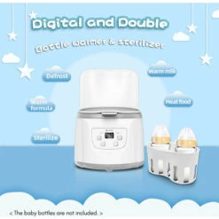Scaldabiberon 4 In 1 Sterilizzatore A Vapore Per Biberon Scaldabiberon Veloce Capacità Di 2 Biberon Temperatura Regolabile Con Schermo LED Per Biberon, EU 400W -Rowenta Negozio 77488987 3