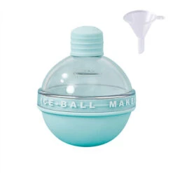1pc Ice Ball Maker 2,4 Pollici Big Ice Ball Stampo In Silicone A Forma Di Bulbo Carino Con Imbuto Per Cocktail Di Whisky (blu, 1 Pz Con Imbuto)