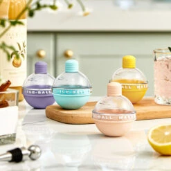 1pc Ice Ball Maker 2,4 Pollici Big Ice Ball Stampo In Silicone A Forma Di Bulbo Carino Con Imbuto Per Cocktail Di Whisky (blu, 1 Pz Con Imbuto) -Rowenta Negozio 77495809 5