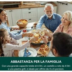 CHEFREE AFG01 - Friggitrice Ad Aria Forno 1650W & 6L - 8-in-1 - 4 Livelli Di Riscaldamento -Rowenta Negozio 78319056 3