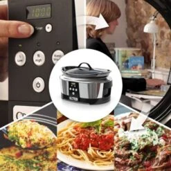 Crock-Pot Pentola Per Cottura Lenta, Slow Cooker, 5.7 Litri, Fino A 6-8 Persone, Spegnimento Automatico, 2 Impostazioni Cottura E Funzione Mantenimento In Caldo Automatica, 230 W, Ceramica, Argento 5 Crock-Pot Pentola Per Cottura Lenta, Slow Cooker, 5.7 Litri, Fino A 6-8 Persone, Spegnimento Automatico, 2 Impostazioni Cottura E Funzione Mantenimento In Caldo Automatica, 230 W, Ceramica, Argento -Rowenta Negozio 78978110 3