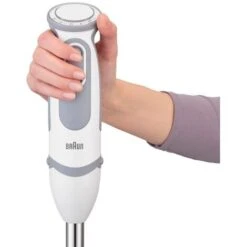 Braun Minipimer MultiQuick 5 Vario MQ5220WH Frullatore Ad Immersione, 21 Velocità, Tecnologia Tedesca, Impugnatura Ergonomica, Dotato Di Tritatutto Da 350ml E Bicchiere Da 600ml, Potenza 1000W, Bianco -Rowenta Negozio 78981693 3