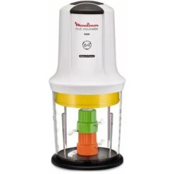 Moulinex AT723110 Multi Moulinette 6-in-1, 500 W, 0.5 Litri, Di Plastica, 2 Velocità, Bianco