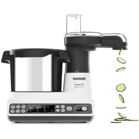 Kenwood CCL401WH KCook Multi Smart Robot Da Cucina Food Processor Con Funzione Cottura, 10 Accessori Inclusi, Acciaio Inossidabile/Plastica, Bianco 5 Kenwood CCL401WH KCook Multi Smart Robot Da Cucina Food Processor Con Funzione Cottura, 10 Accessori Inclusi, Acciaio Inossidabile/Plastica, Bianco - immagine 5
