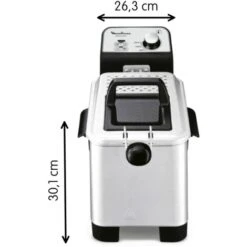 Moulinex Easy Pro 3 L-Freidora Classica, 2300 W, 2 Piani Di Cottura, Termostato Regolabile, 2 L/600 G), Colore: Argento -Rowenta Negozio 78990508 3