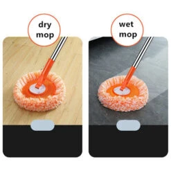 Mocio Per Pulizia Rotante Con Manico Regolabile Mocio Per Pulizia Inerte Per Detergente Per Vetri Per Pavimenti, Soffitti, Pareti Domestiche 1 Pz -Rowenta Negozio 79448641 3