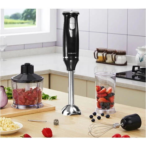 Frullatore Immersione 800W Multifunzione 5in1 Lama Bicchiere Mixer Tritatutto 4 Frullatore Immersione 800W Multifunzione 5in1 Lama Bicchiere Mixer Tritatutto - immagine 4